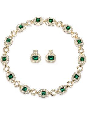 Elegant Victorian-Inspired Statement Necklace & Earrings Set for Women